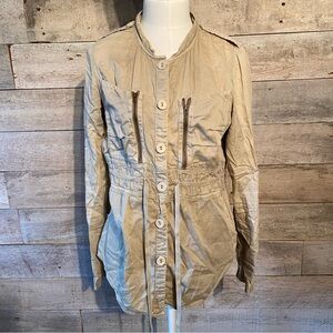 Staring at stars women’s khaki button up jacket in size medium